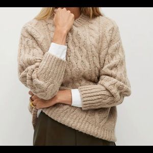 Mango oversized crewneck cable knit